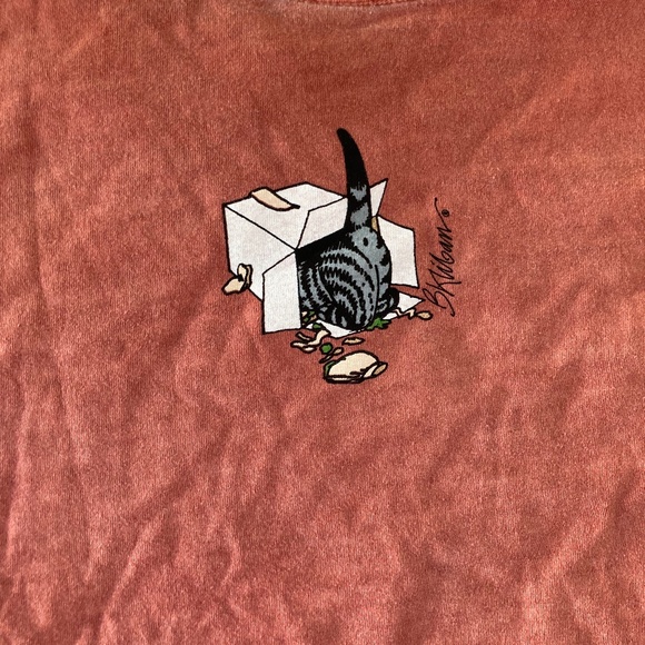 NWT B Kliban Crazy Cat Chow Fun Chinese Food T-Shirt Small - Picture 4 of 9